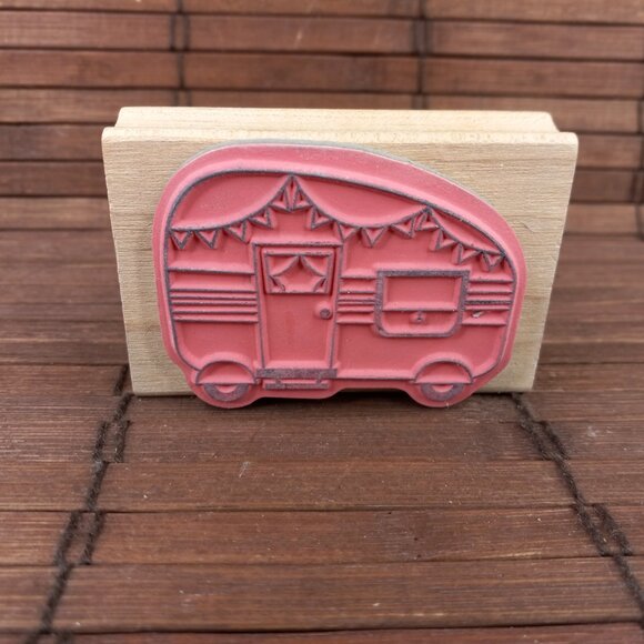 Stampabilities Cute Camping Trailer 1262849-GR Rubber Stamp 2015 - Picture 2 of 3